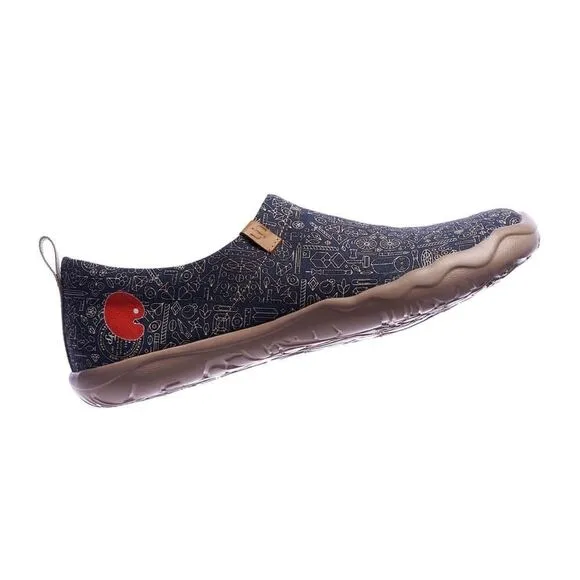 UIN Men's Walking Shoes Slip On Canvas Casual Loafers Comfort Sneaker(Wine Not?)