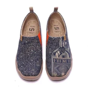 UIN Men's Walking Shoes Slip On Canvas Casual Loafers Comfort Sneaker(Wine Not?)