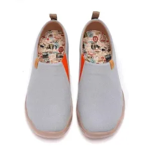 UIN Men's Walking Travel Shoes Canvas Casual Loafers Sneaker (Toledo Grey)