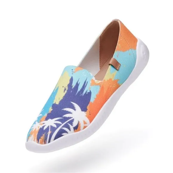 UIN Women's Ballet Slip On Casual Loafers (Palm Reflections Menorca II, no box 1