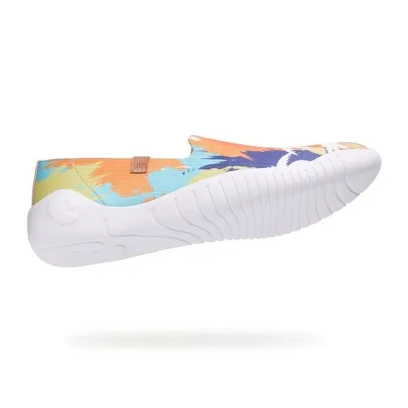 UIN Women's Ballet Slip On Casual Loafers (Palm Reflections Menorca II, no box 1