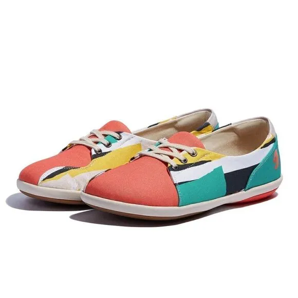 UIN Women's Flats Slip On Casual Comfort Loafers (Enigine Puzzle Illetes II）