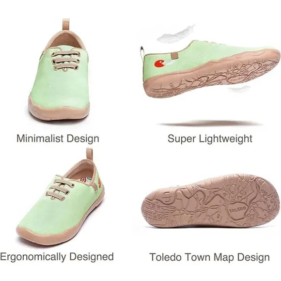 UIN Women's Slip Ons Canvas Lightweight Sneakers Walking Casual Loafers Sze 9.5