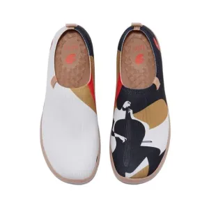 UIN Women's Walking Travel Shoes Slip On Canvas Casual Loafers (She And Cello)