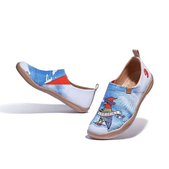 UIN Women's Canvas Slip-On Ladies Travel Shoes (Captain Parrot Toledo)