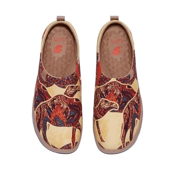 UIN Women's Canvas Slip-On Ladies Travel Shoes (Middle East Impression Toledo)