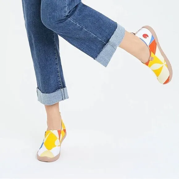 UIN Women's Canvas Slip-On Ladies Travel Shoes (Crossover Toledo)