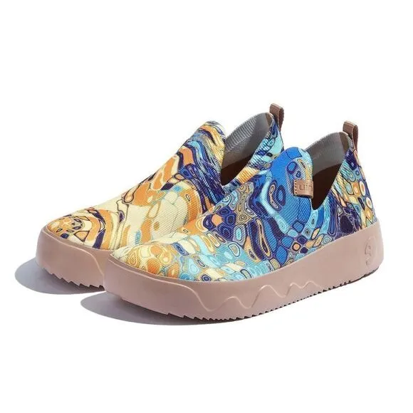 UIN Women's Walking Shoes Slip On Casual Lightweight Loafers (Save The Ocean)