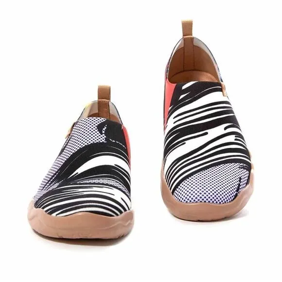 UIN Men's Shoes Slip On Casual Knit Loafers Comfort Sneaker (Head Turn)