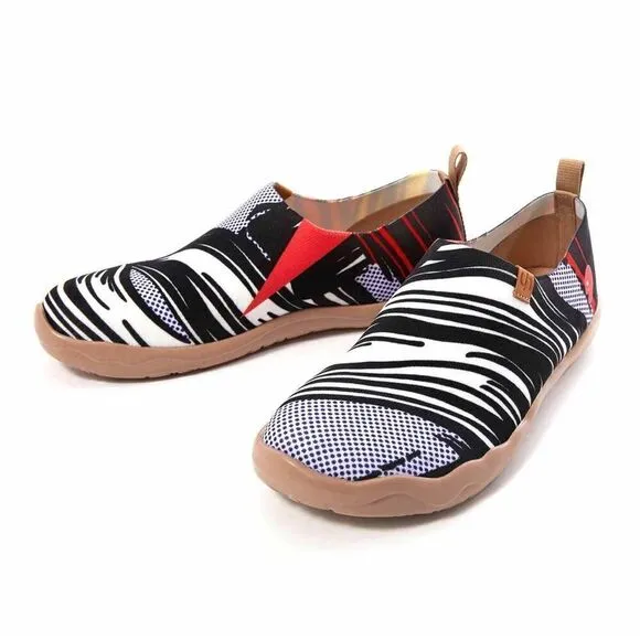 UIN Men's Shoes Slip On Casual Knit Loafers Comfort Sneaker (Head Turn)