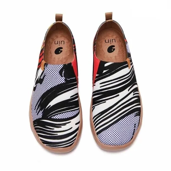 UIN Men's Shoes Slip On Casual Knit Loafers Comfort Sneaker (Head Turn)