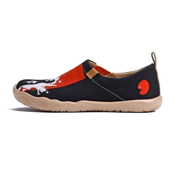 UIN Men's Walking Shoes Slip On Canvas Casual Comfort Loafers (Rust in Peace)