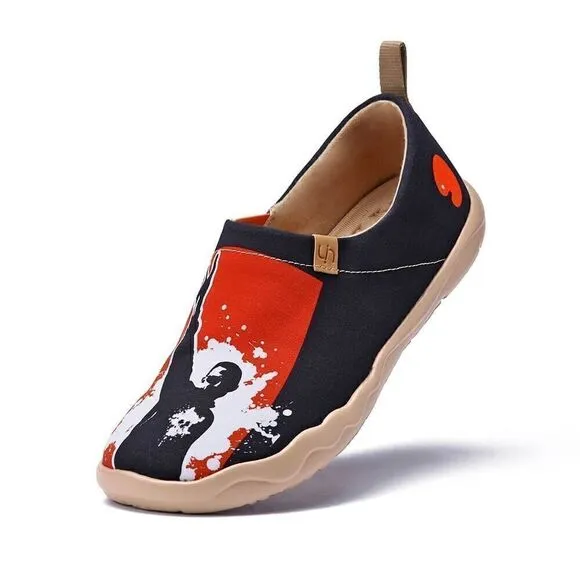 UIN Men's Walking Shoes Slip On Canvas Casual Comfort Loafers (Rust in Peace)