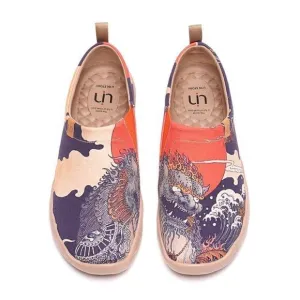 UIN Men's Walking Shoes Slip On Canvas Casual Loafers Comfort Sneaker(Creature)