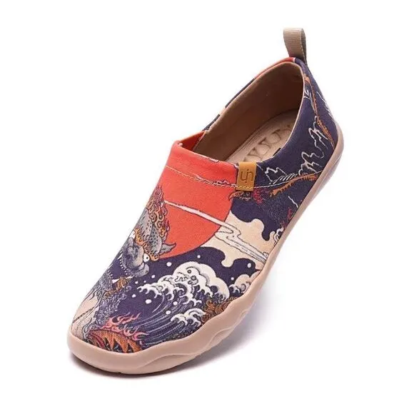 UIN Men's Walking Shoes Slip On Canvas Casual Loafers Comfort Sneaker(Creature)