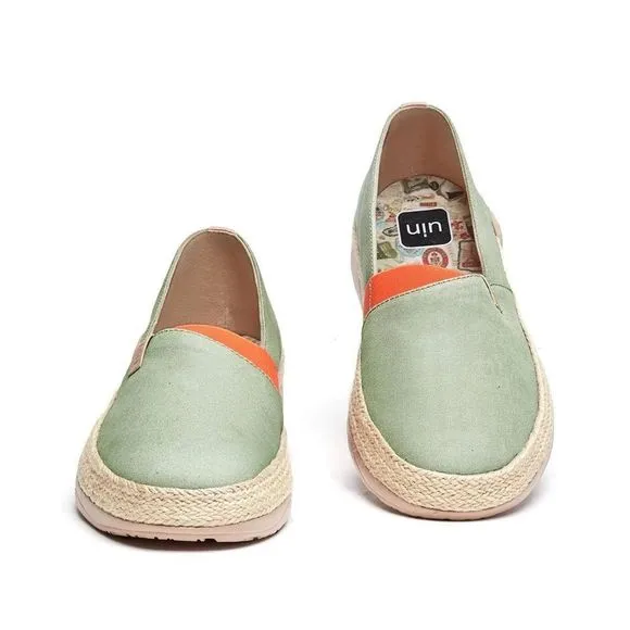 UIN Men's Slip On Canvas Comfortable Loafers (Marbella Morandi Green)New No Box