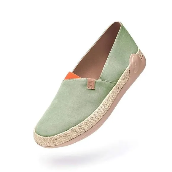 UIN Men's Slip On Canvas Comfortable Loafers (Marbella Morandi Green)New No Box