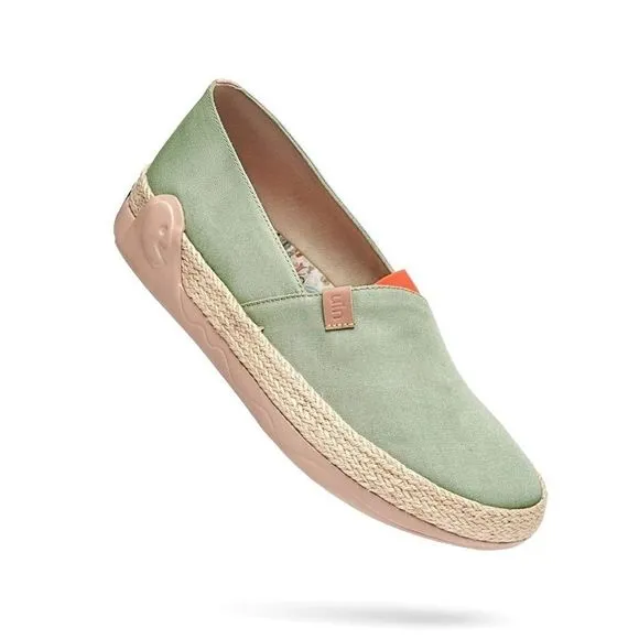UIN Men's Slip On Canvas Comfortable Loafers (Marbella Morandi Green)New No Box