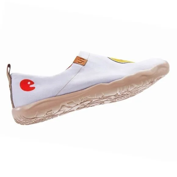 UIN Men's Slip Ons Lightweight Walking Casual Loafers Shoes (SMILEY CANVAS）