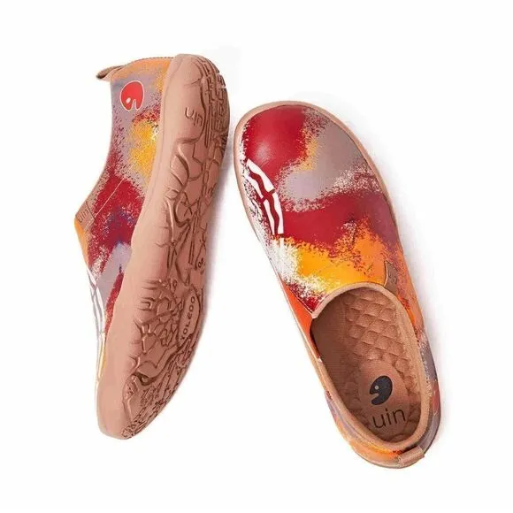 UIN Men's Walking Travel Shoes Canvas Casual Comfort Loafers (Pharaoh)