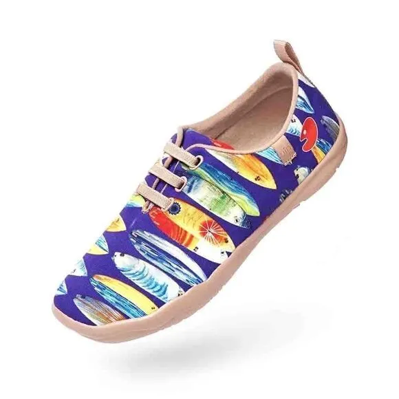 UIN Women's Canvas Sneakers Walking Casual Shoes (Moguer Shark Or Surfboard)