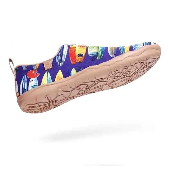 UIN Women's Canvas Sneakers Walking Casual Shoes (Moguer Shark Or Surfboard)