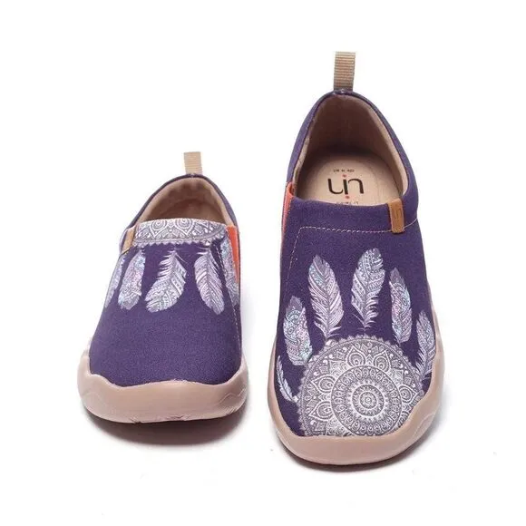 UIN Women's Slip On Loafers Canvas Lightweight Flats Sneakers (DREAMCATCHER)