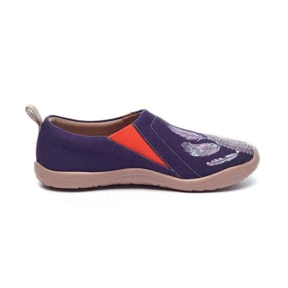 UIN Women's Slip On Loafers Canvas Lightweight Flats Sneakers (DREAMCATCHER)