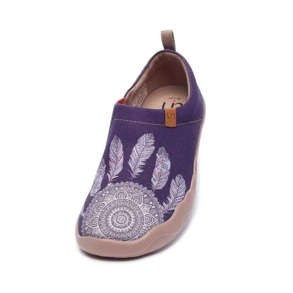 UIN Women's Slip On Loafers Canvas Lightweight Flats Sneakers (DREAMCATCHER)