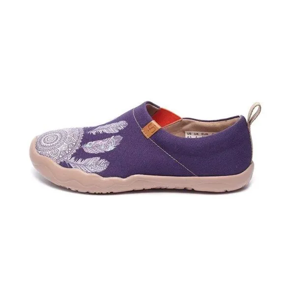 UIN Women's Slip On Loafers Canvas Lightweight Flats Sneakers (DREAMCATCHER)