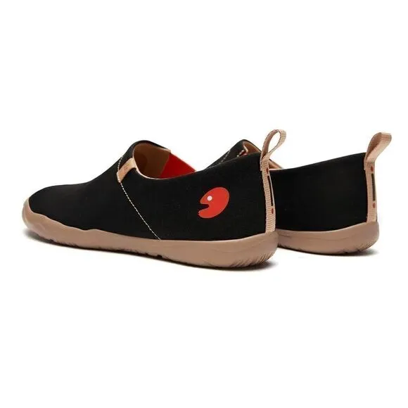 UIN Women's Canvas Lightweight Flats Walking Casual Loafers (Toledo Black)