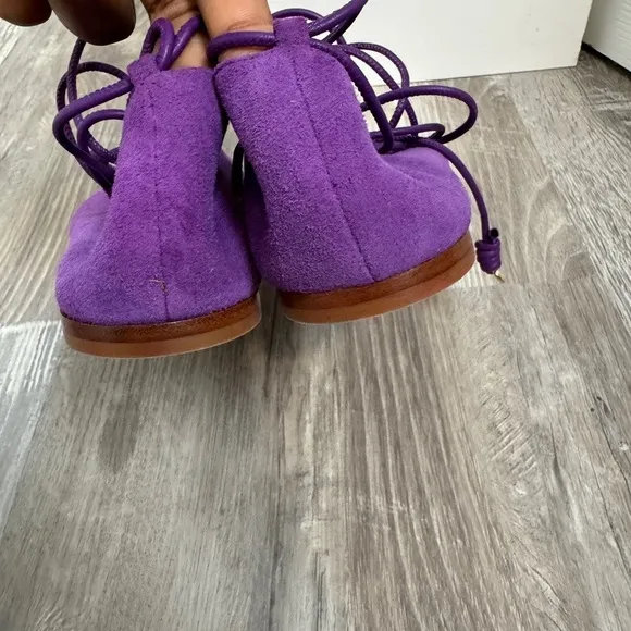 Ulla Johnson Purple Suede Flats