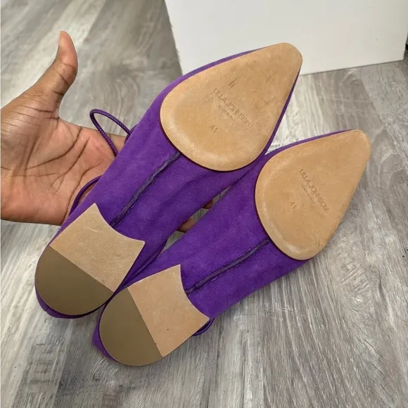 Ulla Johnson Purple Suede Flats