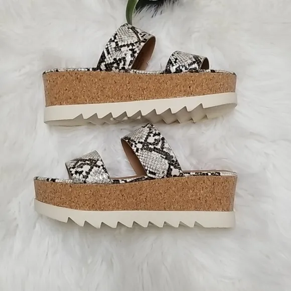 UNIONBAY | Snakeskin Print Chunky Sandals