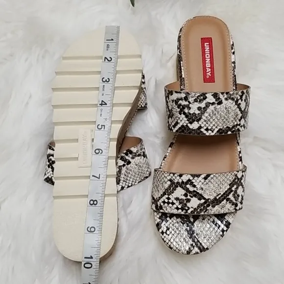 UNIONBAY | Snakeskin Print Chunky Sandals