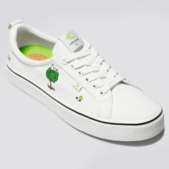 UNISEX CARIUMA OCA Low Peanuts Snoopy Earth Day Off-White Sneaker Sz 12.5M / 14W