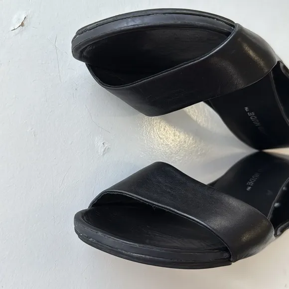 United Nude Mobius Mid Slip On Sandal Black Slides Wedge 37