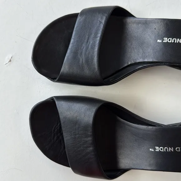 United Nude Mobius Mid Slip On Sandal Black Slides Wedge 37