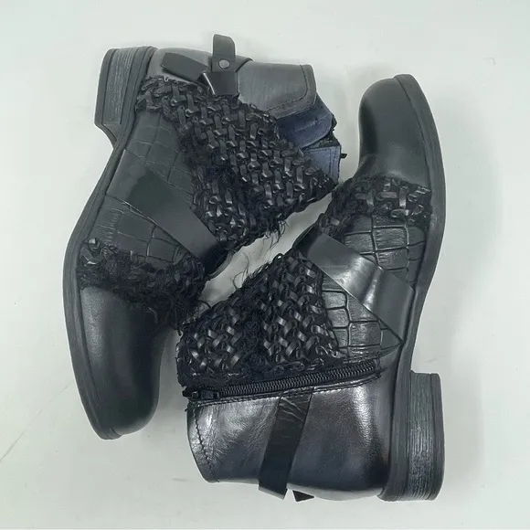 Unity In Diversity Boots Lauper Leather Side Zip Black 37