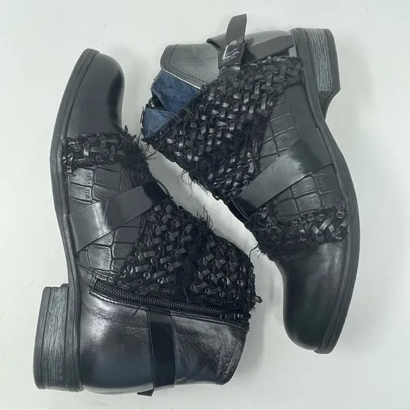 Unity In Diversity Boots Lauper Leather Side Zip Black 37