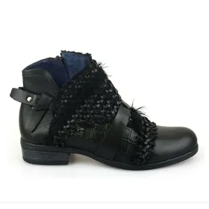 Unity In Diversity Boots Lauper Leather Side Zip Black 37