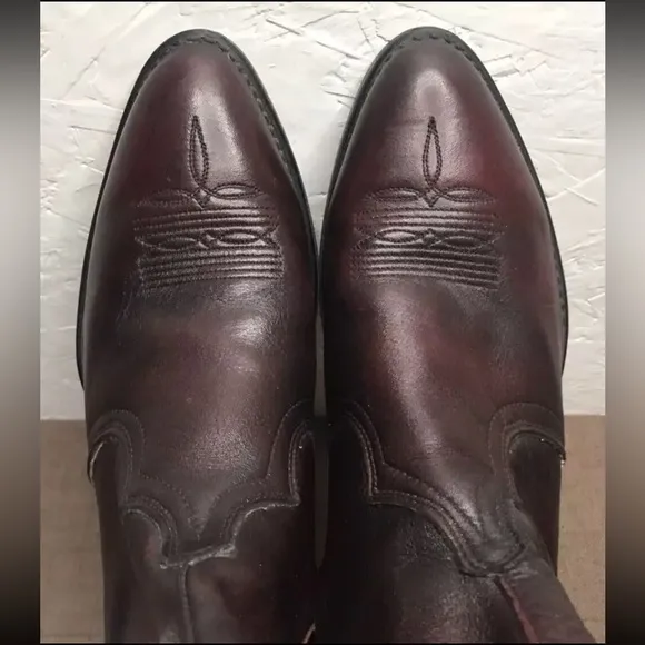 USA Sage by Abilene (Neo-Comp Soles) Size 10.5EE Black Cherry Leather Zip Boot