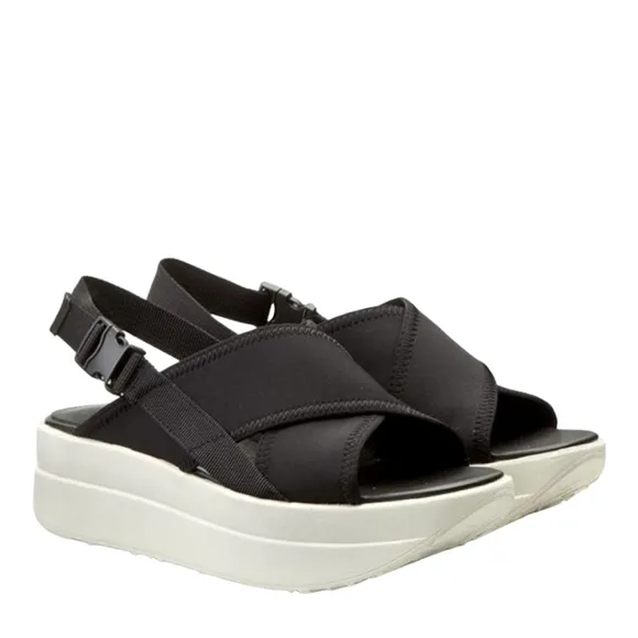 Vagabond Daria Chunky Platform Sandals 37 7 Slingback Neoprene Criss Cross Wedge