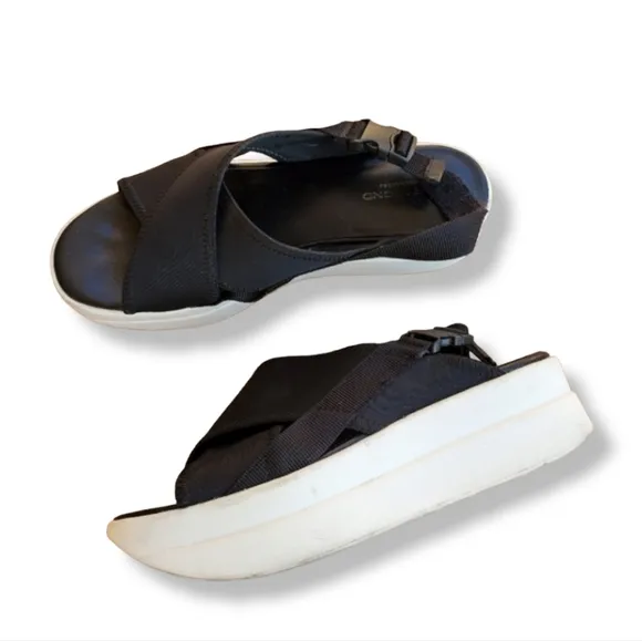Vagabond Daria Chunky Platform Sandals 37 7 Slingback Neoprene Criss Cross Wedge