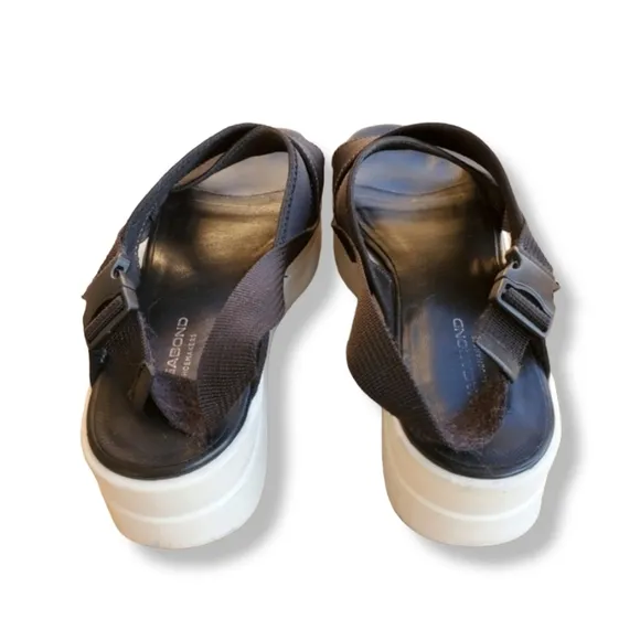 Vagabond Daria Chunky Platform Sandals 37 7 Slingback Neoprene Criss Cross Wedge