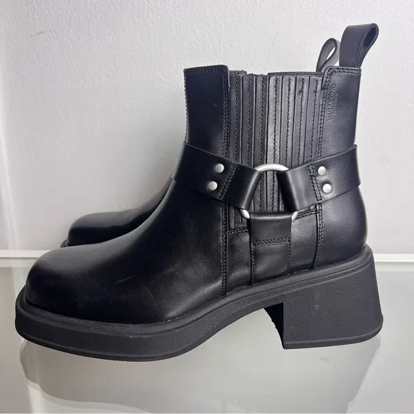 Vagabond Shoemakers Women’s Black Dorah Leather Heeled Chelsea Boots