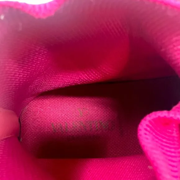 Valentino Garavani Pink Rockstud Caged Sock Sneaker Size 36.5
