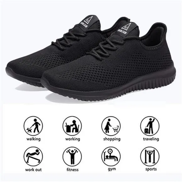 VAMJAM Mens Running Shoes Lightweight Mesh Non Slip Walking Workout Sneakers