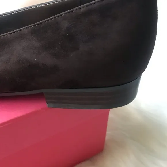 VANELI Edel 2 Toned Brown Suede Rabbit Toe Furry Flats Women’s Size 9M NEW