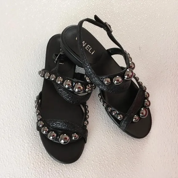Vaneli Girl's Sandals Tack Black Color Size 4M DM1